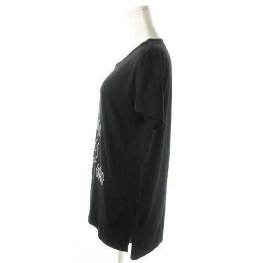COMME CA ISM(コムサイズム)のコムサイズム 半袖Tシャツ チュニック プリント 黒 220927AO9A レディースのトップス(Tシャツ(半袖/袖なし))の商品写真