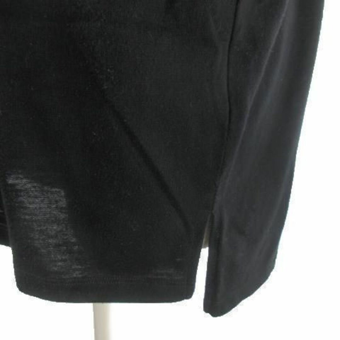 COMME CA ISM(コムサイズム)のコムサイズム 半袖Tシャツ チュニック プリント 黒 220927AO9A レディースのトップス(Tシャツ(半袖/袖なし))の商品写真