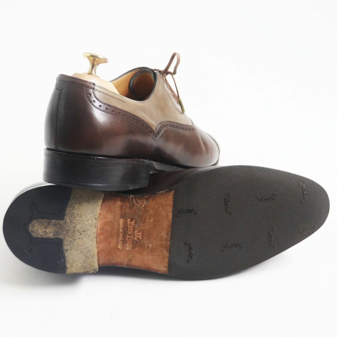 JOHN LOBB(ジョンロブ)の美品●JOHN LOBB ジョンロブ TOWCESTER/トゥチェスター 7000ラスト セミブローグ メダリオン レザーシューズ ブラウン系 7 1/2E 英国製 メンズの靴/シューズ(ドレス/ビジネス)の商品写真