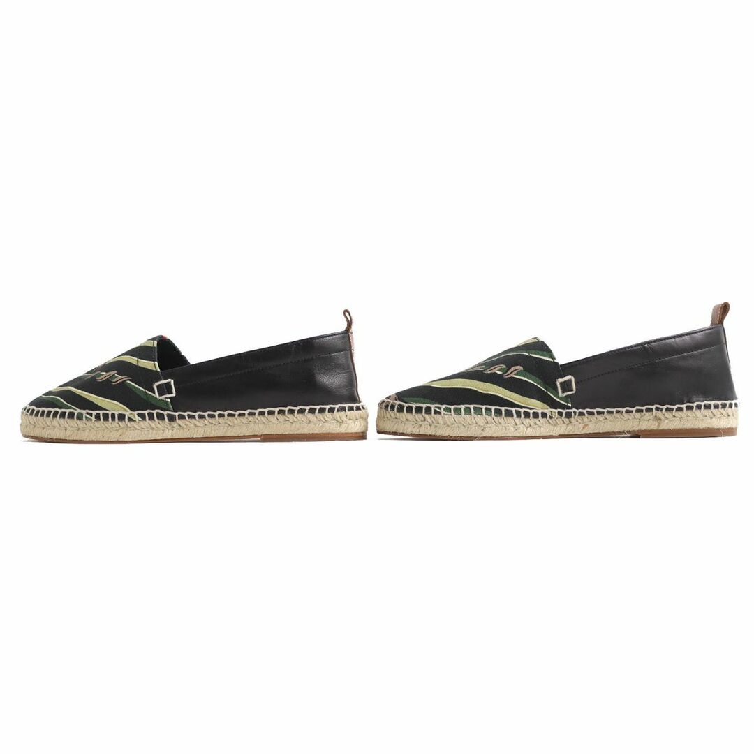 LOEWE(ロエベ)の未使用品△ロエベ×パウラズイビサ ESPADRILLE PAULA FLAGS エスパドリーユ フラットシューズ アナグラム型押しレザー 黒×マルチ 41 箱付 メンズの靴/シューズ(スリッポン/モカシン)の商品写真