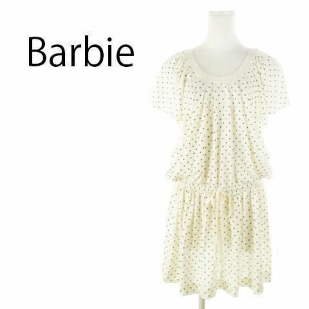 Barbie(バービー)のバービー ミニワンピース 半袖 ブラウジング ドット 221128AH13A レディースのワンピース(ミニワンピース)の商品写真