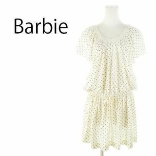 バービー(Barbie)のバービー ミニワンピース 半袖 ブラウジング ドット 221128AH13A(ミニワンピース)