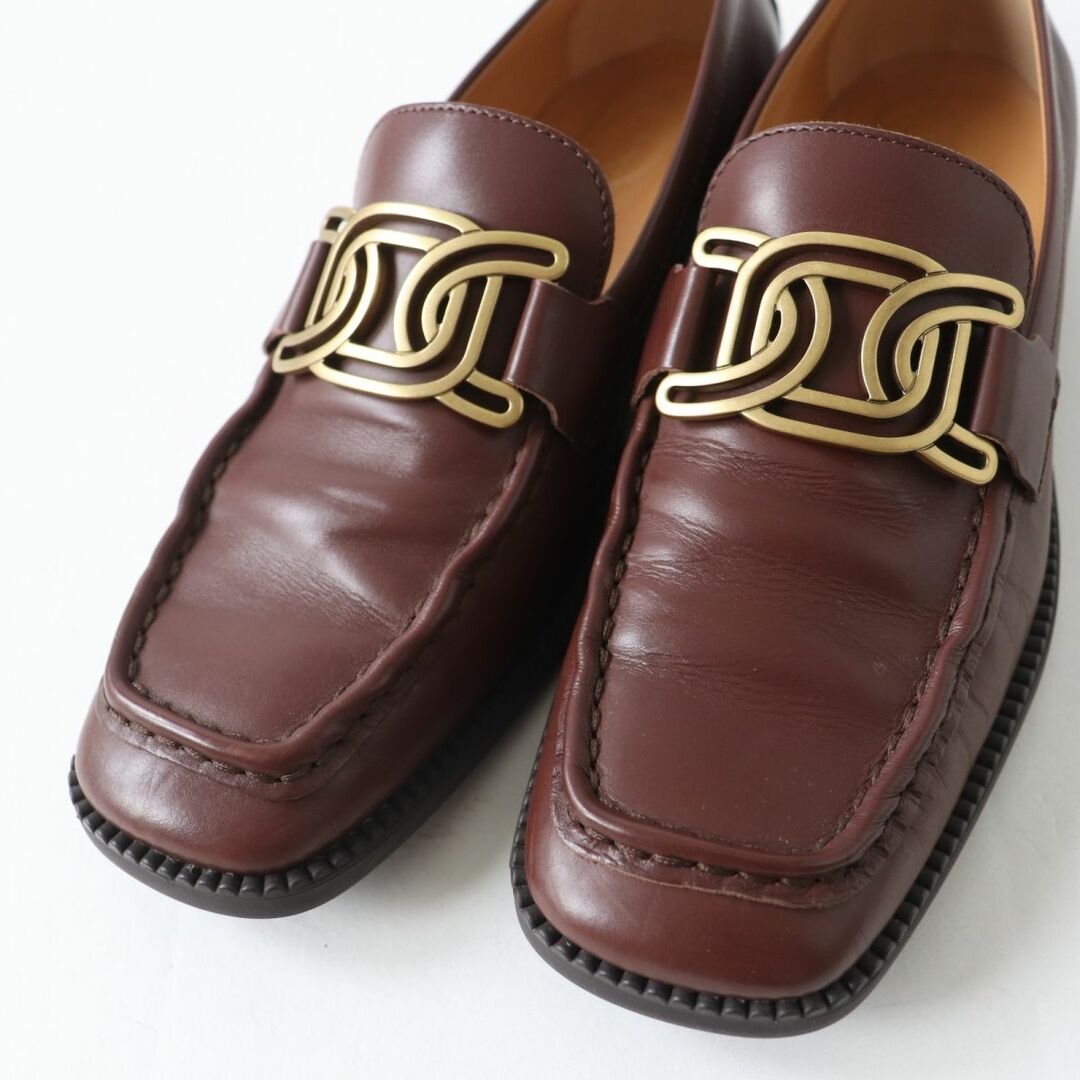 TOD'S(トッズ)の美品◎TOD'S トッズ Gommino ゴンミーニ  レディース レザー ドライビングシューズ／モカシン ブラウン×ゴールド 36 1／2 箱・保管袋付 レディースの靴/シューズ(その他)の商品写真