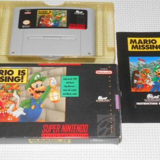 スーパーファミコン(スーパーファミコン)のSFC★MARIO IS MISSING SNES 海外版 端子清掃済(家庭用ゲームソフト)