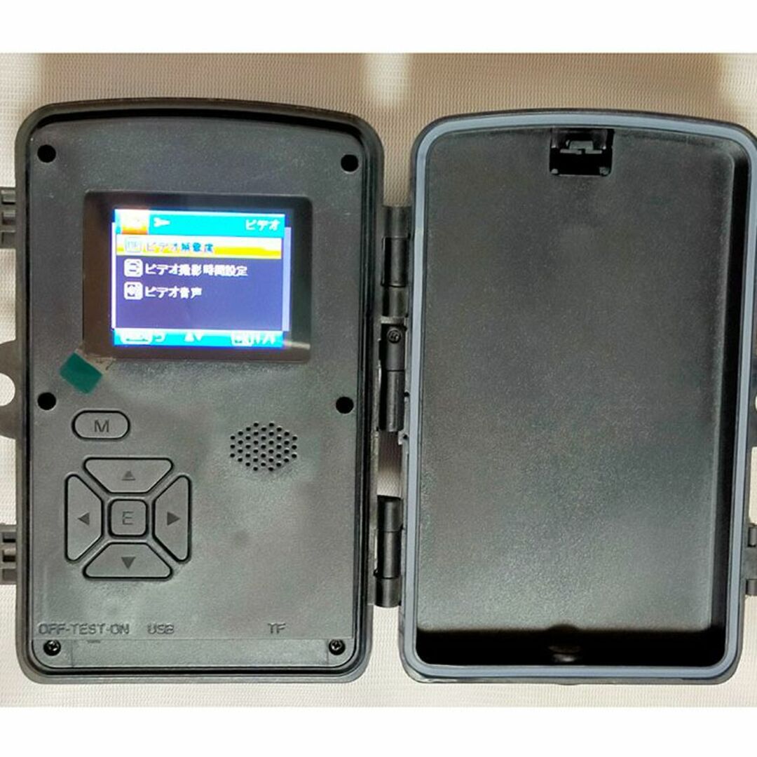 新品！すぐ使える！トレイルカメラ・日本語設定済み・64GBsdカード・電池付き！ スマホ/家電/カメラのカメラ(ビデオカメラ)の商品写真