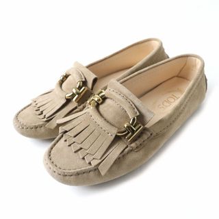 トッズ(TOD'S)の美品★TOD’S トッズ XXW00G0AW70RE0S812 Tリング スウェードレザー ドライビングシューズ／ローファー TABACCO CHIARO 36 伊製 箱・袋付(その他)