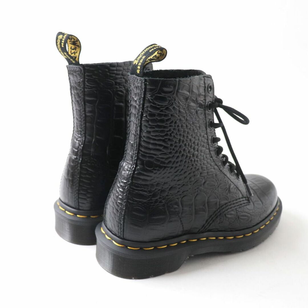 Dr.Martens(ドクターマーチン)の未使用品★Dr.Martens ドクターマーチン 22966001 PASCAL CROC クロコ型押し 8ホール レザーブーツ レディース ブラック UK5 箱・紐付き レディースの靴/シューズ(ブーツ)の商品写真