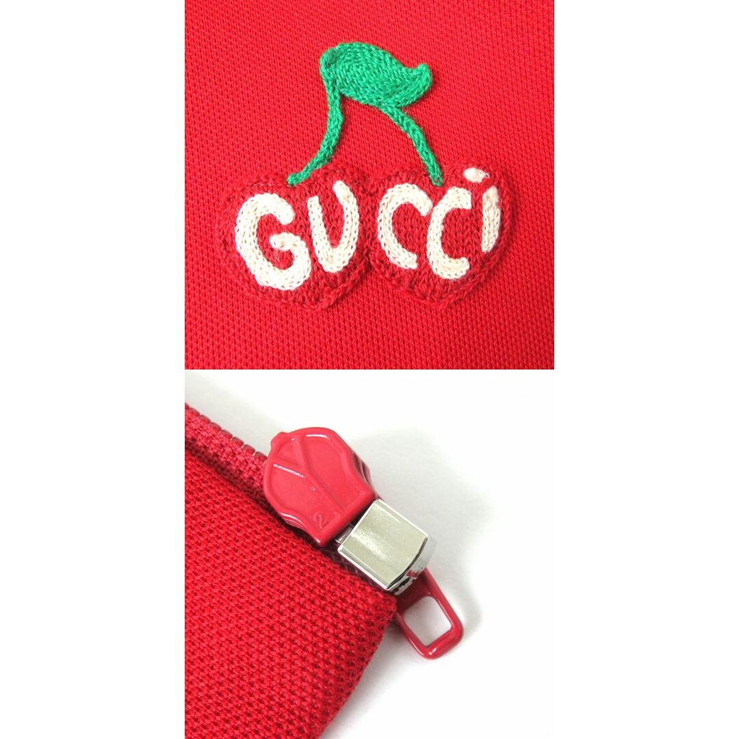 Gucci(グッチ)の極美品△正規品 GUCCI グッチ 625025 チェリーピケ トラックジャケット／ジップジャケット レディース レッド×グリーン XS イタリア製 レディースのジャケット/アウター(その他)の商品写真