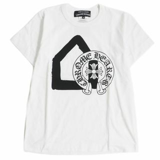 クロムハーツ(Chrome Hearts)の美品□クロムハーツ×コムデギャルソン DOVER STREET MARKET ホースシュー ロゴプリント 半袖Tシャツ/カットソー ホワイト M 日本製 正規品(Tシャツ/カットソー(半袖/袖なし))