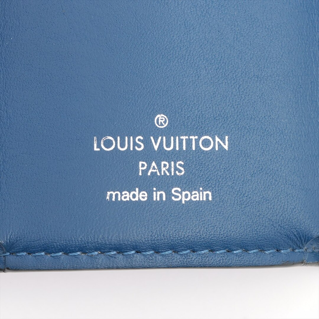 LOUIS VUITTON(ルイヴィトン)の美品 ルイヴィトン タイガラマ ディスカバリー コンパクト ウォレット コバルト M67620 レザー 三つ折り 財布 メンズ MMM Q19-1 メンズのファッション小物(折り財布)の商品写真