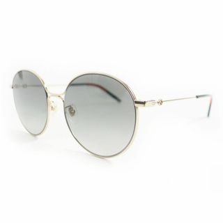 グッチ(Gucci)の極美品□GUCCI/グッチ GG0395SK ウェブストライプ インターロッキングG ボストンフレーム サングラス/アイウェア ゴールド 56□19-145 伊製(サングラス/メガネ)