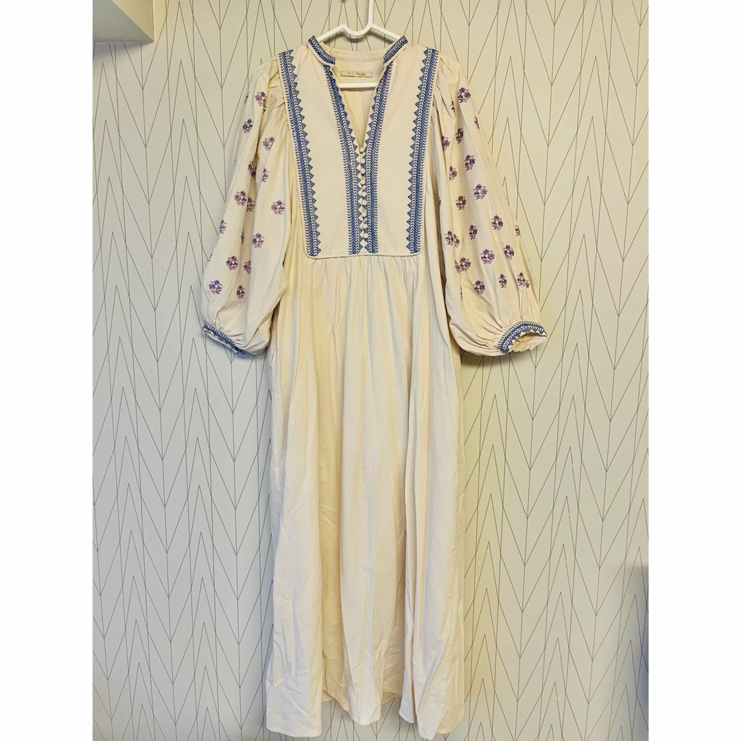 ne Quittez pas - 【ヌキテパ】Crimp Cotton Embroidery Dressの通販