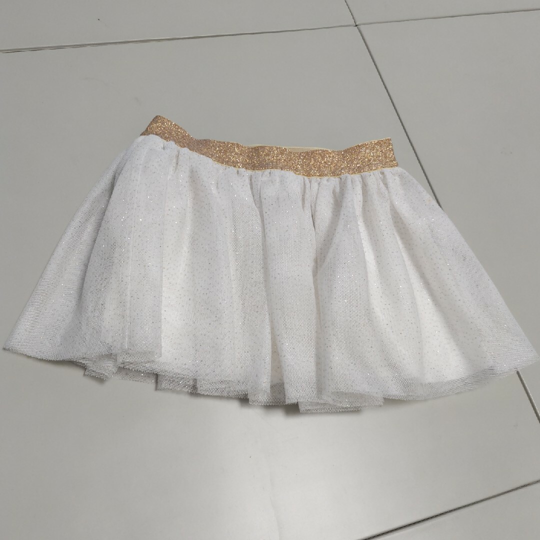 PETIT BATEAU(プチバトー)のプチバトー　ラメ　チュールスカート　95 キッズ/ベビー/マタニティのキッズ服女の子用(90cm~)(スカート)の商品写真