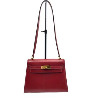 エルメス(Hermes)の　エルメス HERMES ミニケリー ◯P刻 ルージュアッシュ/GD金具 ボックスカーフ レディース ショルダーバッグ(ショルダーバッグ)