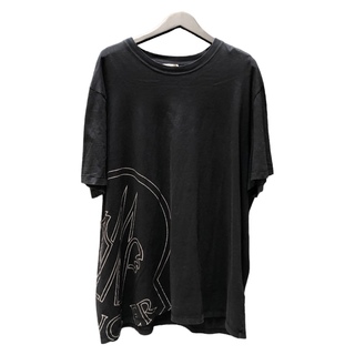 モンクレール(MONCLER)の　モンクレール MONCLER ロゴプリントTシャツ 8C7C1 ブラック コットン メンズ 半袖Ｔシャツ(Tシャツ/カットソー(半袖/袖なし))