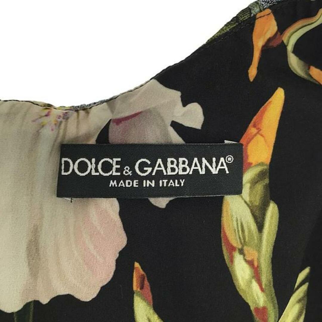 【美品】  DOLCE＆GABBANA / ドルチェ＆ガッバーナドルガバ | フラワー ドレスワンピース / 総裏地 | 40 | マルチカラー | レディース レディースのワンピース(ロングワンピース/マキシワンピース)の商品写真