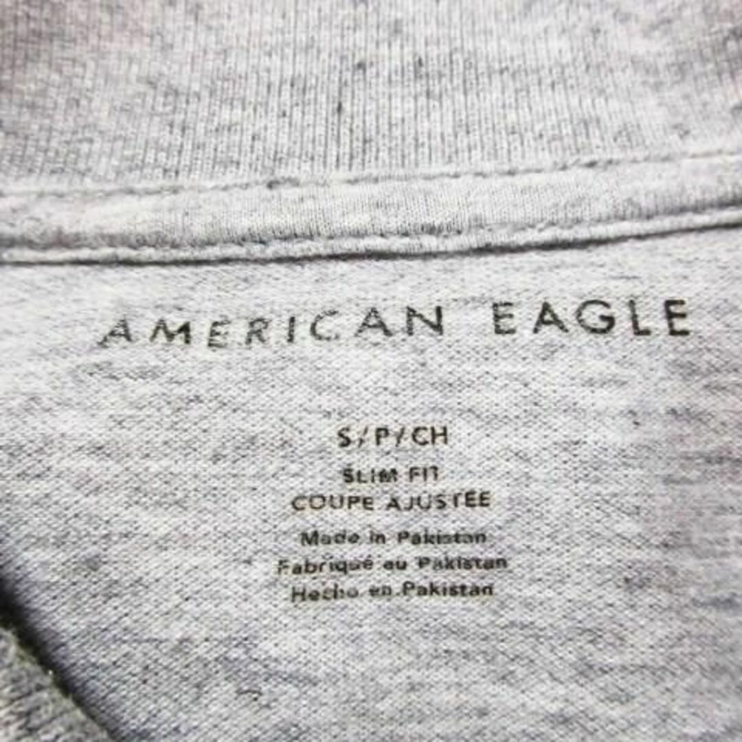 American Eagle(アメリカンイーグル)のアメリカンイーグル ラインポイント 天竺ポロ S グレー 230428CK3A メンズのトップス(ポロシャツ)の商品写真