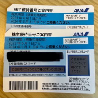 ☆即日発送☆ ANA株主優待番号　ご案内書　2枚(航空券)