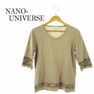 ナノユニバース(nano・universe)のナノユニバース カットソー 五分袖 ライン ノルディック 230509AH4A(Tシャツ/カットソー(半袖/袖なし))