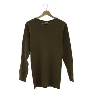 【美品】  NOWOS / ノーウォス | リブ クルーネックカットソー | カーキ | レディース(Tシャツ(長袖/七分))