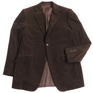 ダンヒル(Dunhill)の美品 Dunhill ダンヒル コーデュロイ シングルジャケット テーラードジャケット ダークブラウン 50 イタリア製 正規品 メンズ(テーラードジャケット)