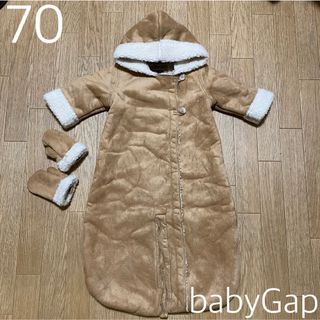 ベビーギャップ(babyGAP)のbabyGap ムートンコート ベビーアウター カバーオール かわいい 可愛い(カバーオール)