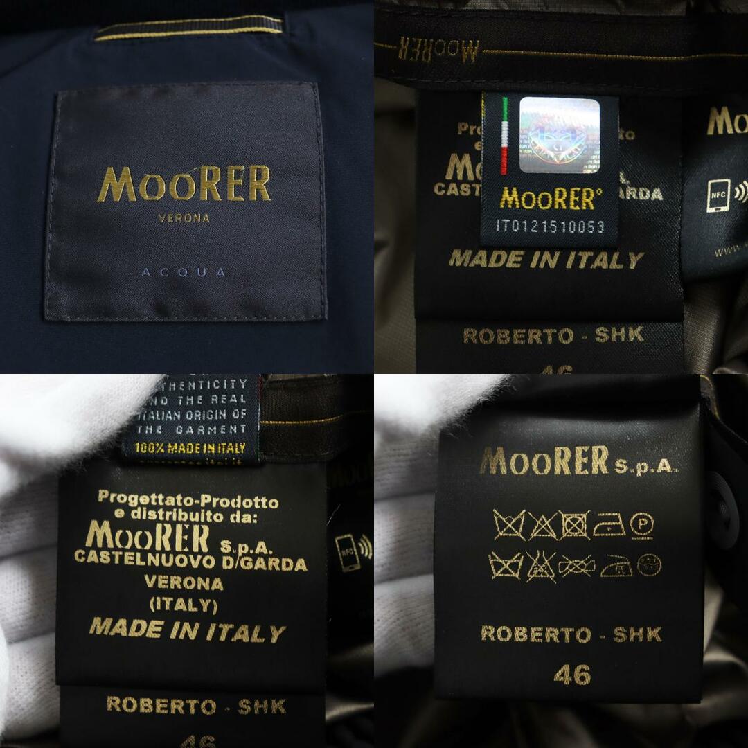 美品 MOORER ムーレー ROBERTO-SHK ダブルジップ フーデッドダウンジャケット ボンバージャケット ブラック 46 イタリア製 正規品 メンズ メンズのジャケット/アウター(ダウンジャケット)の商品写真