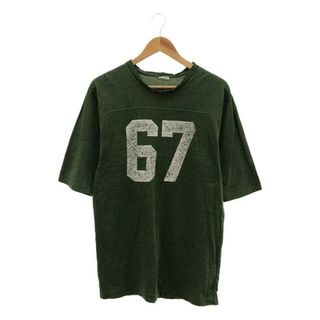 67 nowos / ロクシチノーウォス | football ロゴカットソー | グリーン | レディース(Tシャツ(長袖/七分))