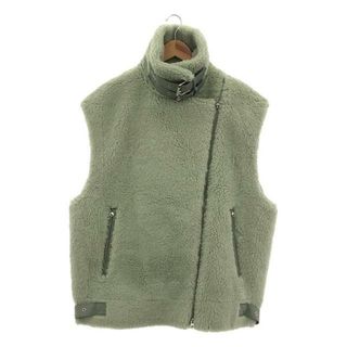 ヴェニット(venit)の【新品】  venit / ヴェニット | WOOL POLYESTER BOA RIDERSVEST ライダースジャケット | 38 | ミントグリーン | レディース(その他)