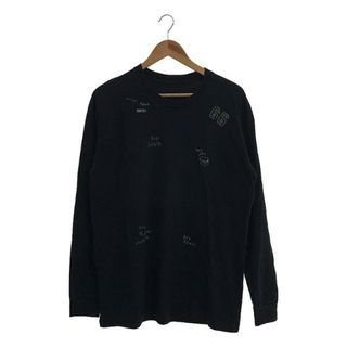 ロク(6 (ROKU))の6(ROKU) / ロク | × kurry ロングスリーブ カットソー Tシャツ | ブラック/グリーン | レディース(Tシャツ(長袖/七分))