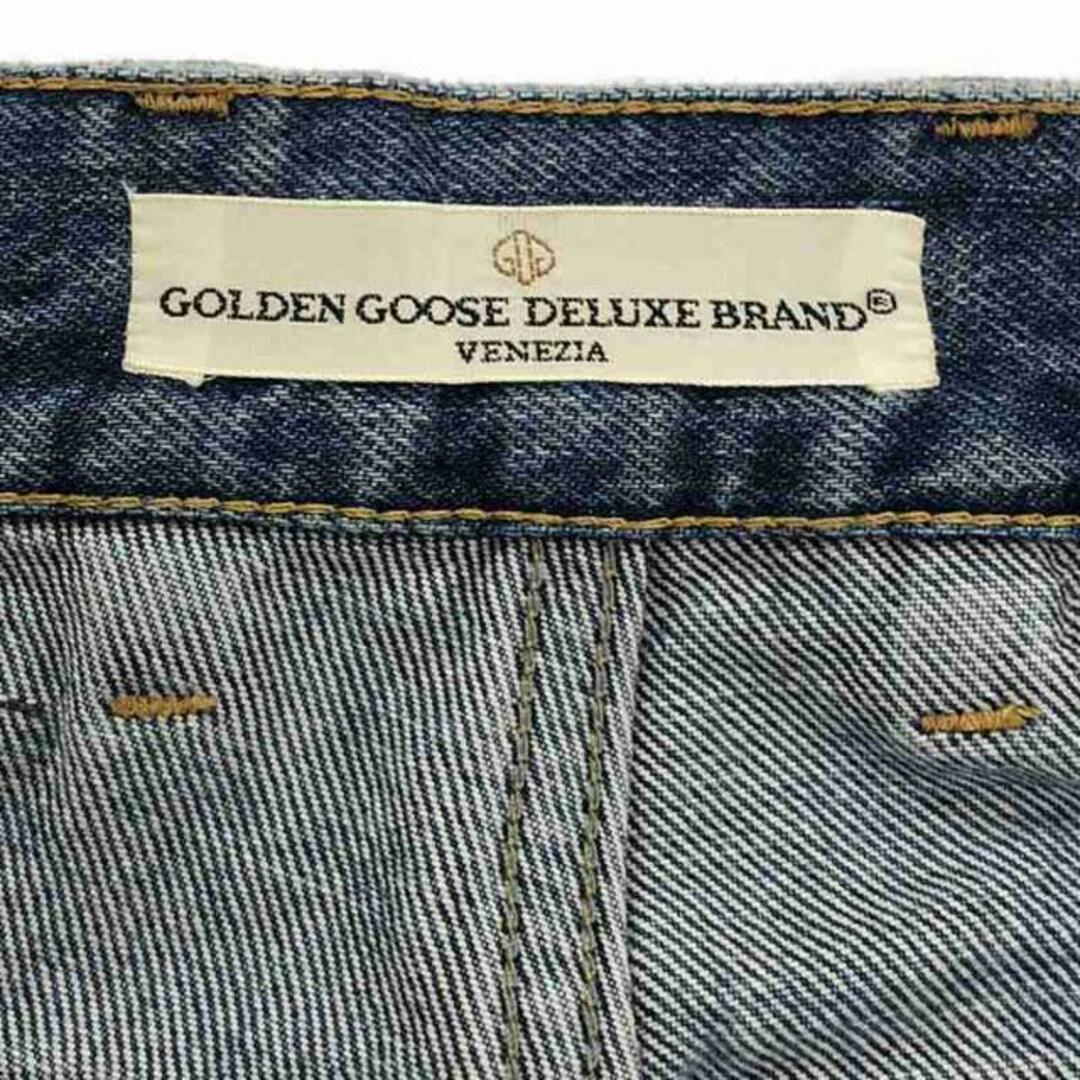 GOLDEN GOOSE(ゴールデングース)のGOLDEN GOOSE / ゴールデングース | ダメージ加工 ワイドデニムパンツ | 24 | インディゴ | レディース レディースのパンツ(その他)の商品写真