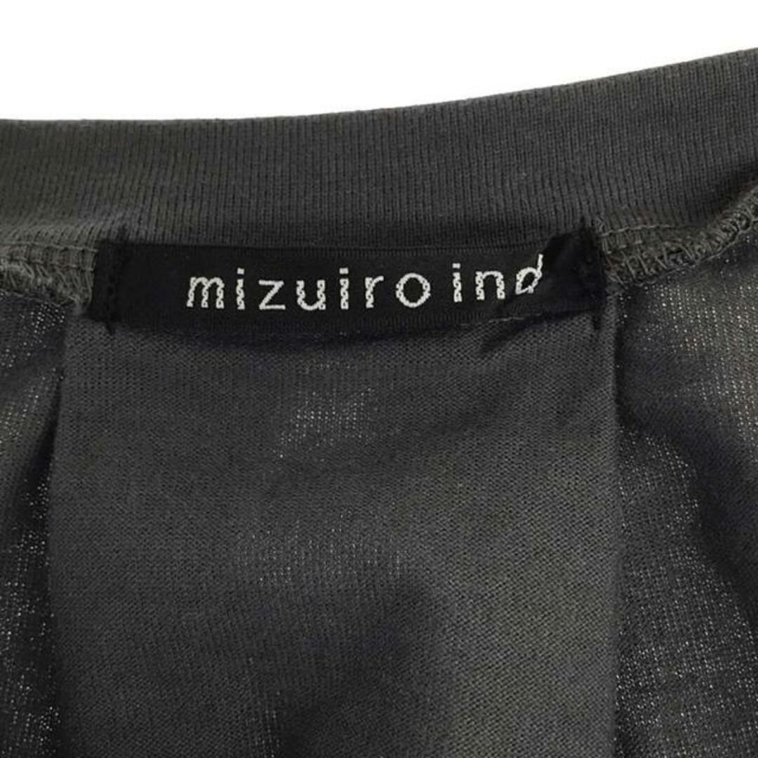 mizuiro ind(ミズイロインド)のmizuiroind / ミズイロインド | クルーネック バックフレアTシャツ | グレー | レディース レディースのトップス(Tシャツ(長袖/七分))の商品写真