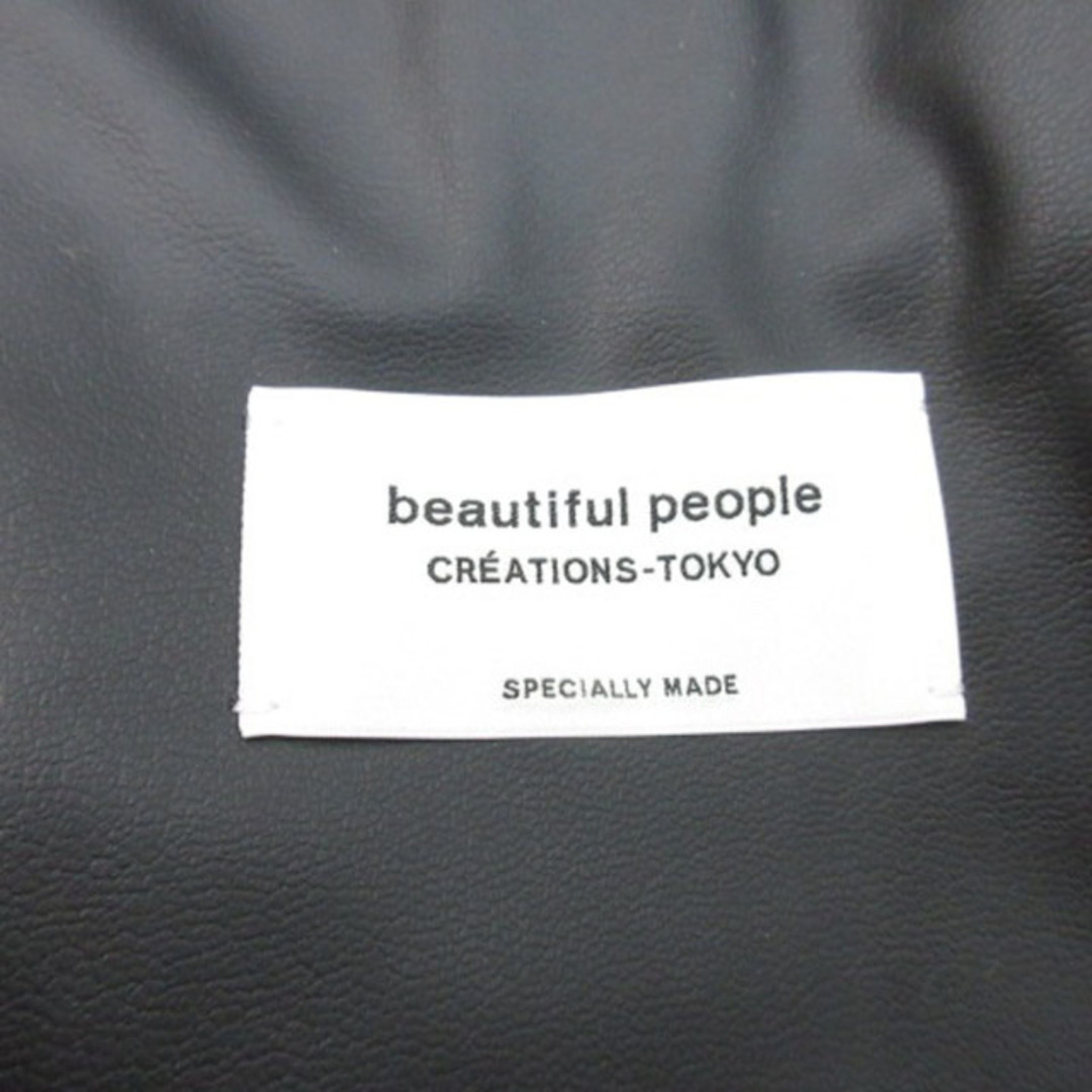 beautiful people(ビューティフルピープル)のビューティフルピープル フェイクレザー 巾着 ショルダーバッグ ブラック 鞄 レディースのバッグ(ショルダーバッグ)の商品写真