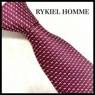 ソニアリキエル(SONIA RYKIEL)の美品☆RYKIEL HOMME ソニアリキエル　シルクネクタイ　高級　日本製　赤(ネクタイ)