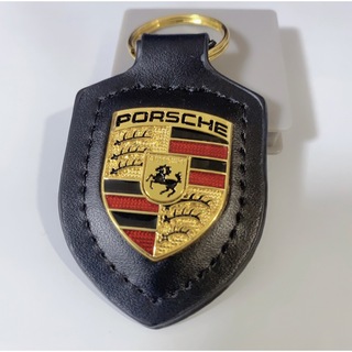ポルシェ(Porsche)のポルシェ　キーホルダー　PORSCHE ポルシェ クレストキーホルダー　ブラック(車内アクセサリ)