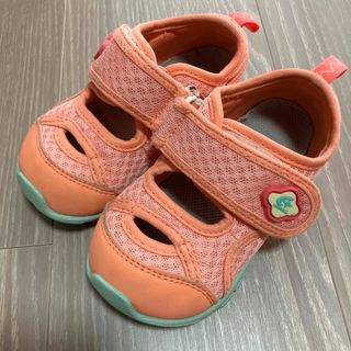 ムーンスター　サンダル　14cm　ピンクオレンジ　女の子　夏