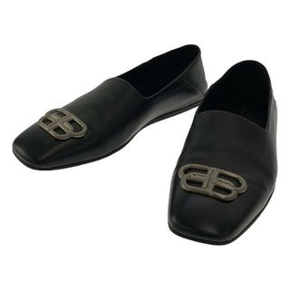 バレンシアガ(Balenciaga)のBALENCIAGA / バレンシアガ | BBロゴ レザーローファー | 41 | ブラック | メンズ(その他)