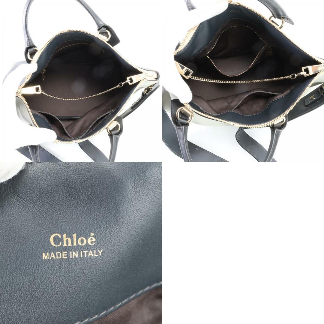 Chloe(クロエ)の美品 クロエ ベイリー バイカラー レザー 2WAY ショルダーバッグ 斜め掛け ハンド ブラック グレー A4 レディース EEM 0301-E10 レディースのバッグ(ショルダーバッグ)の商品写真