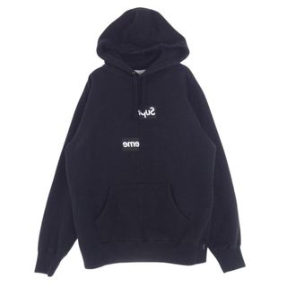 シュプリーム(Supreme)のSupreme シュプリーム パーカー 18AW × COMME des GARCONS SHIRT コムデギャルソン シャツ Split Box Logo Hooded Sweatshirt スプリット ボックス ロゴ プリント フーデッド スウェットシャツボックス ロゴ パーカー ブラック系 M【中古】(パーカー)