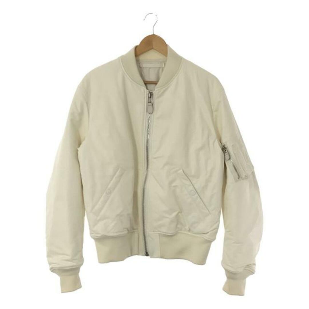 COMOLI(コモリ)の【新品】  COMOLI / コモリ | MA-1 羊革 シープスキン レザー ブルゾン ジャケット | 3 | white | メンズ メンズのジャケット/アウター(その他)の商品写真