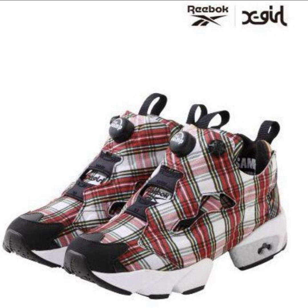 X-girl × Reebok PLAID INSTAPUMP FURY