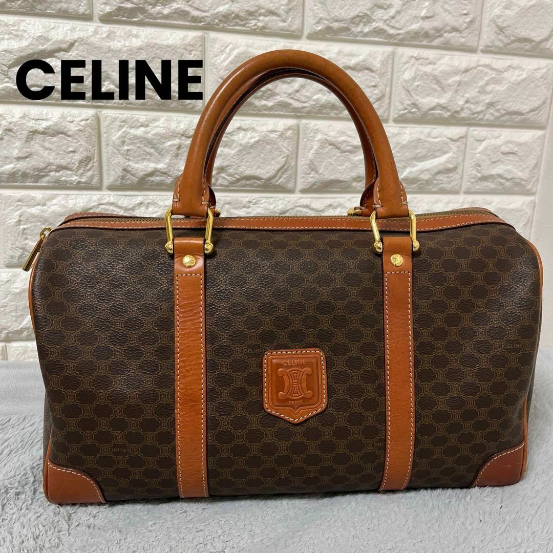 celine(セリーヌ)の美品！CELINE マカダム ミニボストンバッグ ハンドバッグ トリオンフ レディースのバッグ(ボストンバッグ)の商品写真