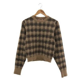 ヌメロヴェントゥーノ(N°21)の【美品】  N°21 / ヌメロヴェントゥーノ | チェック カシミヤ混  ニット | 42 | ベージュ/ブラック/ピンク | レディース(ニット/セーター)