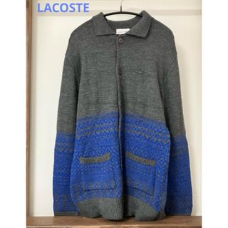 LACOSTE｜ラコステ ウールカーディガン グレー/ブルー 5