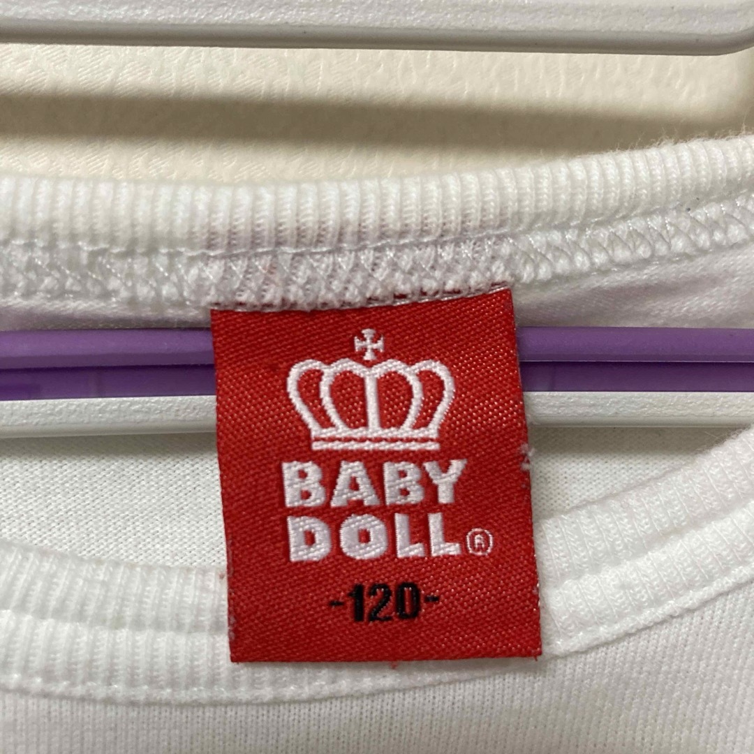 BABYDOLL(ベビードール)のベビードール　 ロゴ　ロンT  120  ２点セット　女の子　 長袖Tシャツ キッズ/ベビー/マタニティのキッズ服女の子用(90cm~)(Tシャツ/カットソー)の商品写真