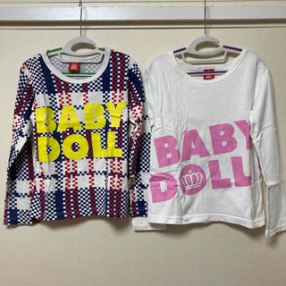 ベビードール(BABYDOLL)のベビードール　 ロゴ　ロンT  120  ２点セット　女の子　 長袖Tシャツ(Tシャツ/カットソー)