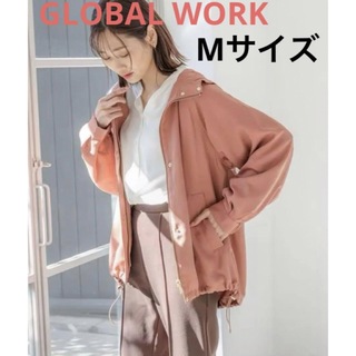 グローバルワーク(GLOBAL WORK)のGLOBAL WORK 撥水ボリュームマンパ ピンクオレンジ M(ナイロンジャケット)