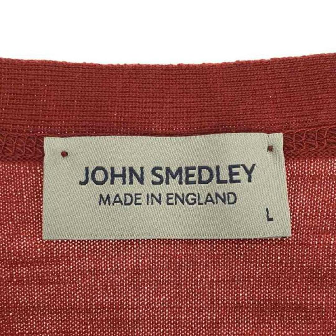 JOHN SMEDLEY(ジョンスメドレー)の【美品】  JOHN SMEDLEY / ジョンスメドレー | BRYN メリノウール Vネック ハイゲージ ニットカーディガン | L | レッド系 | メンズ メンズのトップス(カーディガン)の商品写真