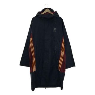 ベッドフォード(BED J.W. FORD)の【新品】  BED J.W. FORD / ベッドフォード | × adidas Originals ロゴプリント バイカラー フーデッドナイロンコート | M | ネイビー | メンズ(その他)