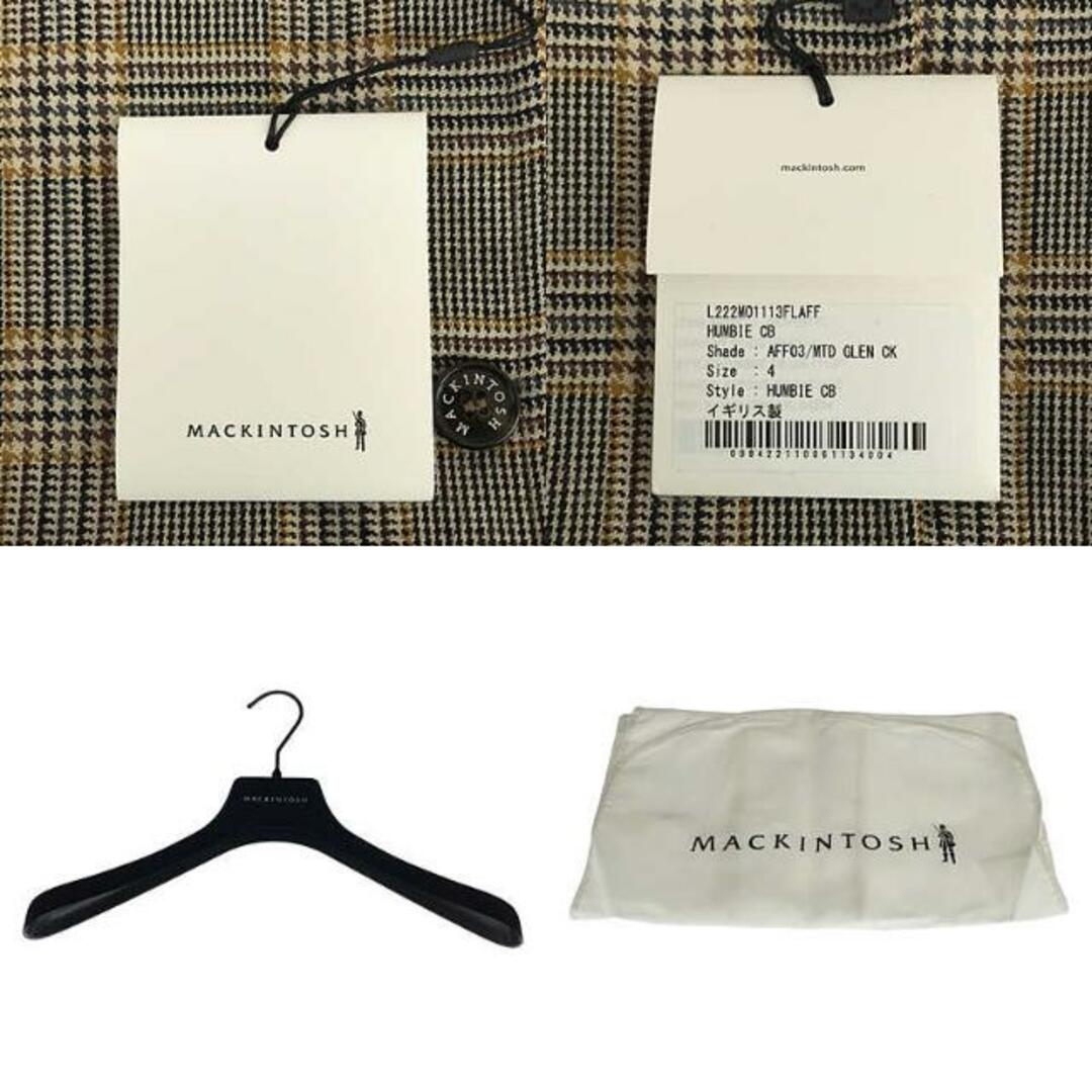 MACKINTOSH(マッキントッシュ)の【新品】  MACKINTOSH / マッキントッシュ | ウール チェック オーバーサイズ ドロップショルダー サイドカラー ブロッキング コート | 4 | ブラウン/グレー系 | レディース レディースのジャケット/アウター(その他)の商品写真